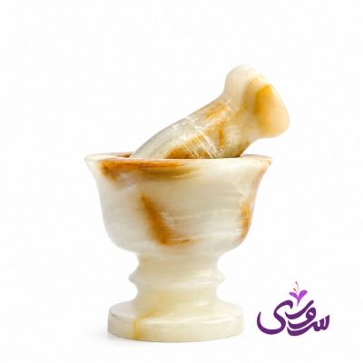 هاون سنگی پایه‌دار ۸×۸